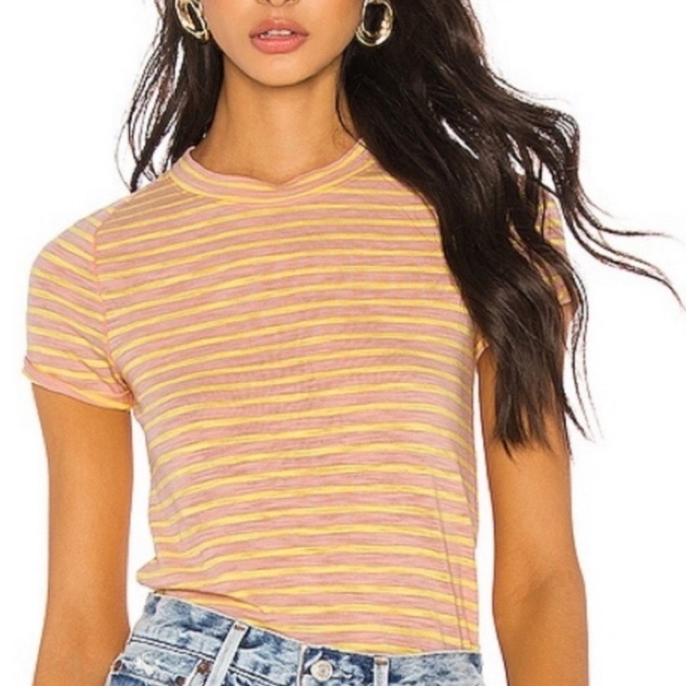 Free People Summer Rose Combo Striped Top NWT